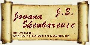 Jovana Škembarević vizit kartica